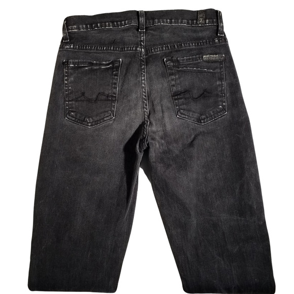 7 For All Mankind Gwenevere High-Waist Skinny Jeans | Size 26 | Black - Picture 3 of 6